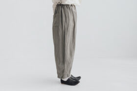 予約 G1105 LINEN VISCOSE CHARLIE PANTS gray 6月中〜6月末 2