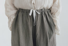 予約 G1105 LINEN VISCOSE CHARLIE PANTS gray 6月中〜6月末 4