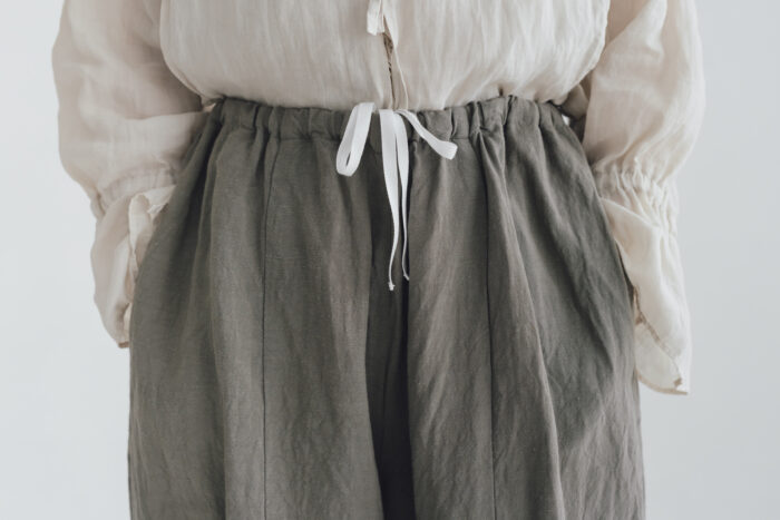 予約 G1105 LINEN VISCOSE CHARLIE PANTS gray 6月中〜6月末 4