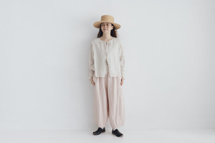 予約 G1105 LINEN VISCOSE CHARLIE PANTS light pink 6月中〜6月末 5