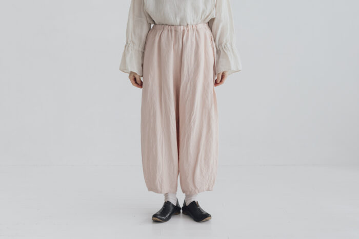 予約 G1105 LINEN VISCOSE CHARLIE PANTS light pink 6月中〜6月末 1