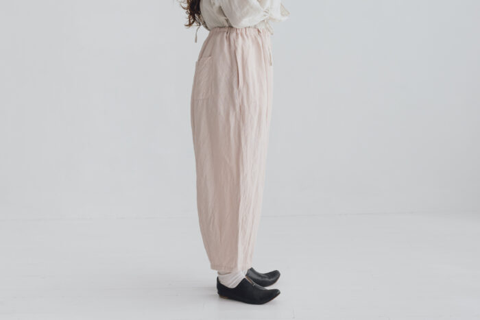 予約 G1105 LINEN VISCOSE CHARLIE PANTS light pink 6月中〜6月末 2