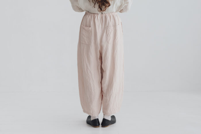 予約 G1105 LINEN VISCOSE CHARLIE PANTS light pink 6月中〜6月末 3