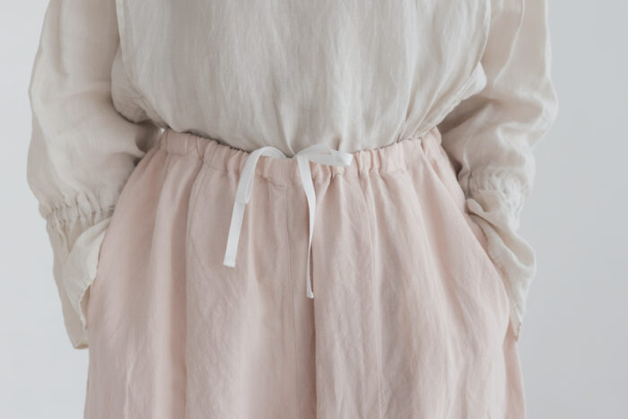 予約 G1105 LINEN VISCOSE CHARLIE PANTS light pink 6月中〜6月末 4