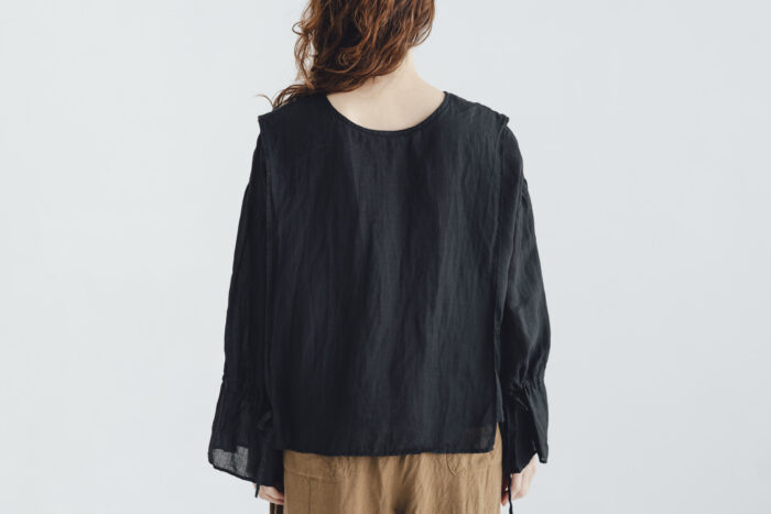 予約 G1075 CURIOUS 2WAY BLOUSE noir 6月中〜6月末 3