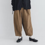 予約 G1105 LINEN VISCOSE CHARLIE PANTS camel 6月中〜6月末