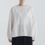 予約 G1090 ANTIQUE ROSE JACQUARD MODERNIST BLOUSE antiquw white 8月中〜8月末