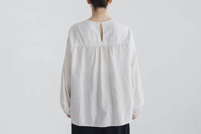 予約 G1090 ANTIQUE ROSE JACQUARD MODERNIST BLOUSE antiquw white 8月中〜8月末 3