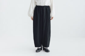 予約 G1105 LINEN VISCOSE CHARLIE PANTS black 6月中〜6月末 1