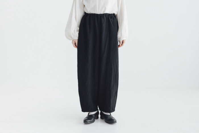 予約 G1105 LINEN VISCOSE CHARLIE PANTS black 6月中〜6月末 1