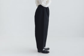 予約 G1105 LINEN VISCOSE CHARLIE PANTS black 6月中〜6月末 2