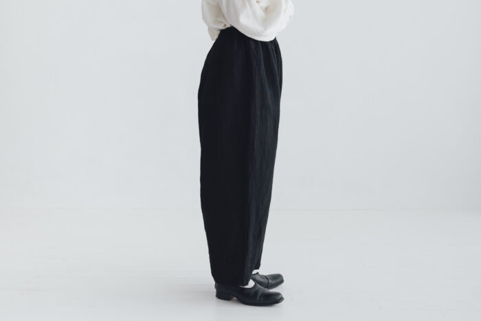 予約 G1105 LINEN VISCOSE CHARLIE PANTS black 6月中〜6月末 2