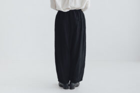 予約 G1105 LINEN VISCOSE CHARLIE PANTS black 6月中〜6月末 3