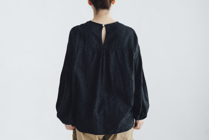 予約 G1090 ANTIQUE ROSE JACQUARD MODERNIST BLOUSE noir 8月中〜8月末 3