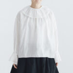 予約 G1071 ANTIQUE LACE FRILL 2WAY BLOUSE antique white 6月中〜6月末