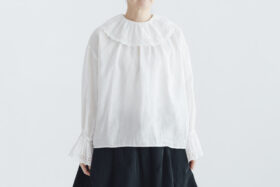 予約 G1071 ANTIQUE LACE FRILL 2WAY BLOUSE antique white 6月中〜6月末 1