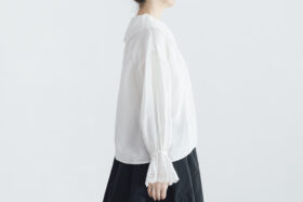 予約 G1071 ANTIQUE LACE FRILL 2WAY BLOUSE antique white 6月中〜6月末 2