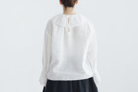 予約 G1071 ANTIQUE LACE FRILL 2WAY BLOUSE antique white 6月中〜6月末 3