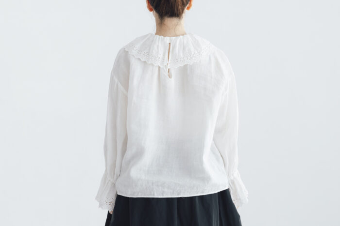 予約 G1071 ANTIQUE LACE FRILL 2WAY BLOUSE antique white 6月中〜6月末 3