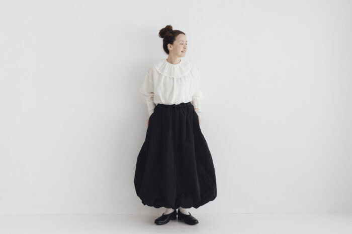 予約 G1071 ANTIQUE LACE FRILL 2WAY BLOUSE antique white 6月中〜6月末 6