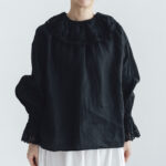 予約 G1071 ANTIQUE LACE FRILL 2WAY BLOUSE noir 6月中〜6月末