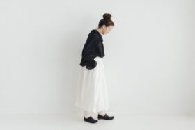 予約 G1071 ANTIQUE LACE FRILL 2WAY BLOUSE noir 6月中〜6月末 6