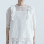 予約 G1080 JOUET NO SLEEEVE LACE BLOUSE antique white 7月初〜7月中