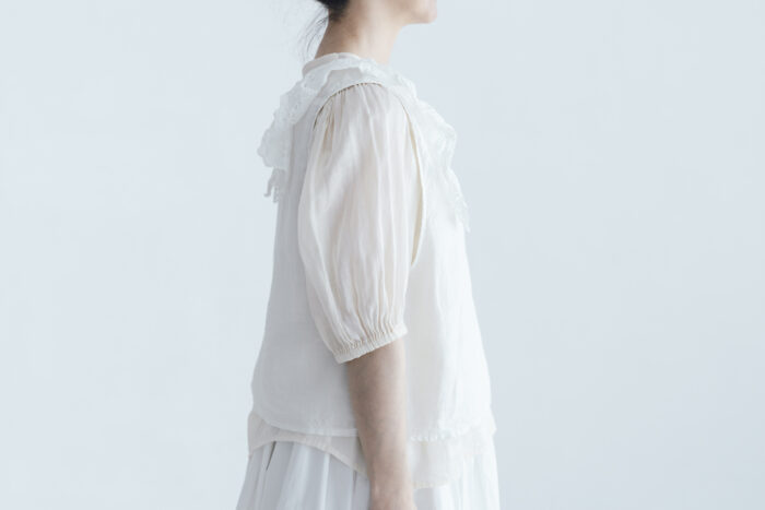 予約 G1080 JOUET NO SLEEEVE LACE BLOUSE antique white 7月初〜7月中 2