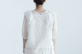 予約 G1080 JOUET NO SLEEEVE LACE BLOUSE antique white 7月初〜7月中 3