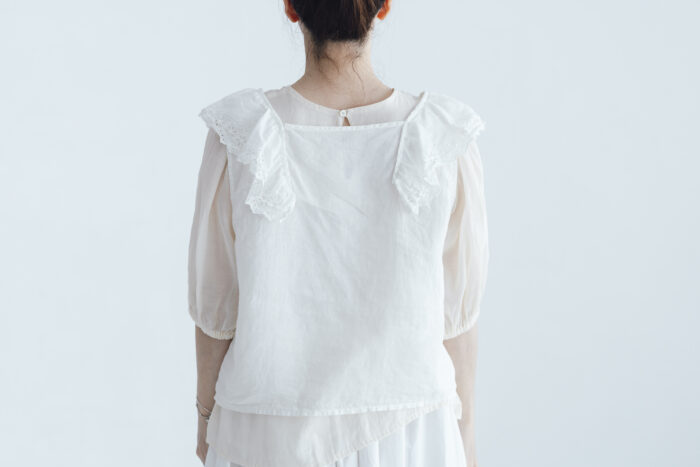 予約 G1080 JOUET NO SLEEEVE LACE BLOUSE antique white 7月初〜7月中 3