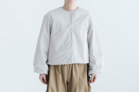 予約 G1101 LANTERN SLEEVE LIGHT COSMIC JAKET  light gray 9月中〜9月末 1
