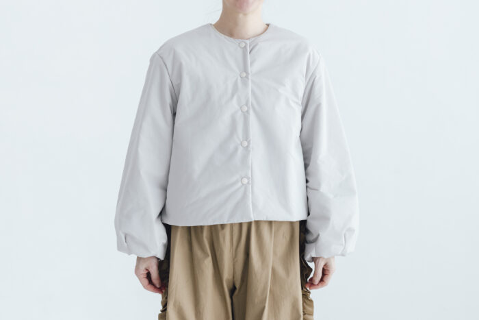 予約 G1101 LANTERN SLEEVE LIGHT COSMIC JAKET  light gray 9月中〜9月末 1