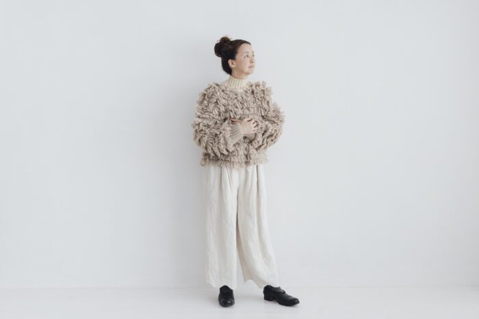予約 G1102 HAND RING KNITTING HARVEST KNIT CARDIGAN mocha 9月中〜9月末 5