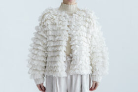 予約 G1102 HAND RING KNITTING HARVEST KNIT CARDIGAN milk 9月中〜9月末 1