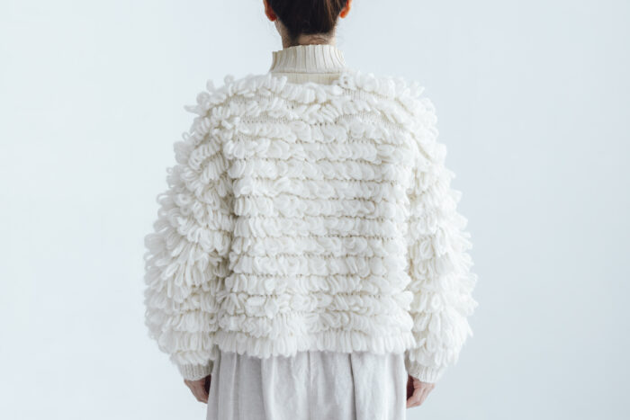 予約 G1102 HAND RING KNITTING HARVEST KNIT CARDIGAN milk 9月中〜9月末 3
