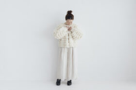 予約 G1102 HAND RING KNITTING HARVEST KNIT CARDIGAN milk 9月中〜9月末 5