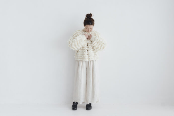 予約 G1102 HAND RING KNITTING HARVEST KNIT CARDIGAN milk 9月中〜9月末 5