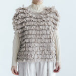 予約 G1103 HAND RING KNITTING HARVEST KNIT VEST mocha 9月中〜9月末
