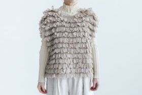 予約 G1103 HAND RING KNITTING HARVEST KNIT VEST mocha 9月中〜9月末 1