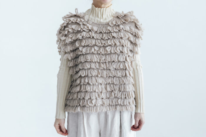 予約 G1103 HAND RING KNITTING HARVEST KNIT VEST mocha 9月中〜9月末 1