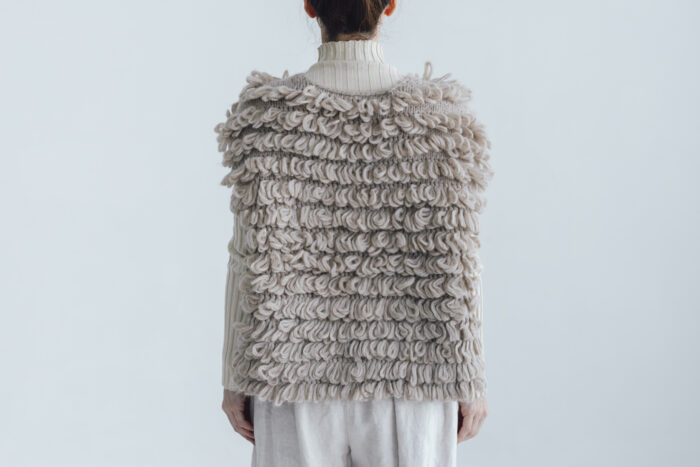 予約 G1103 HAND RING KNITTING HARVEST KNIT VEST mocha 9月中〜9月末 3