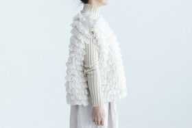 予約 G1103 HAND RING KNITTING HARVEST KNIT VEST milk 9月中〜9月末 2