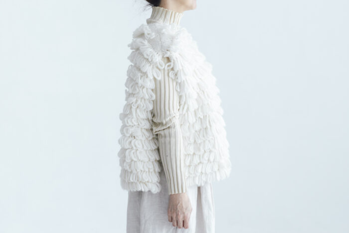 予約 G1103 HAND RING KNITTING HARVEST KNIT VEST milk 9月中〜9月末 2