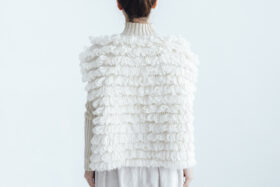 予約 G1103 HAND RING KNITTING HARVEST KNIT VEST milk 9月中〜9月末 3
