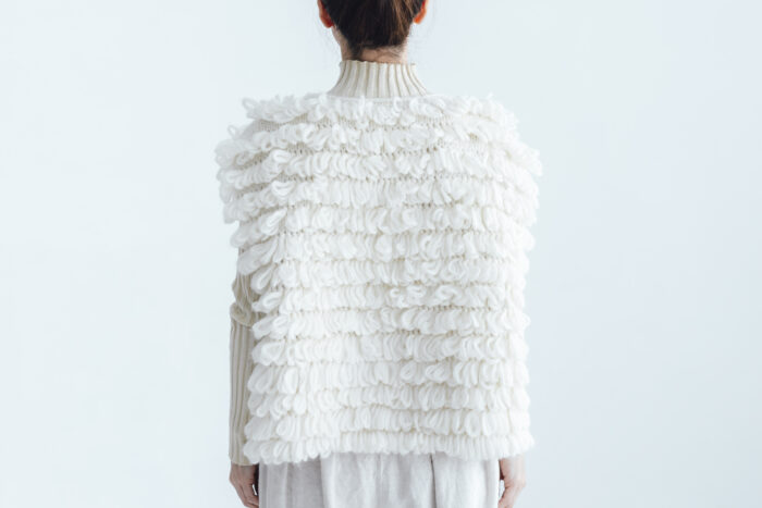 予約 G1103 HAND RING KNITTING HARVEST KNIT VEST milk 9月中〜9月末 3