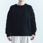 予約 G1104 HAND  KNITTING HARVEST KNIT PULL OVER black 9月中〜9月末
