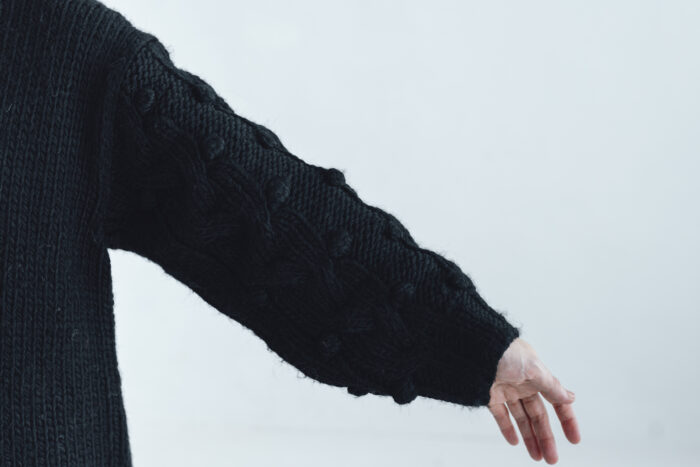 予約 G1104 HAND  KNITTING HARVEST KNIT PULL OVER black 9月中〜9月末 4