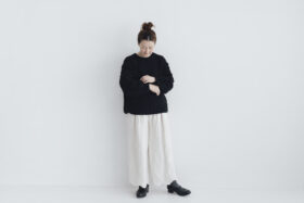 予約 G1104 HAND  KNITTING HARVEST KNIT PULL OVER black 9月中〜9月末 6