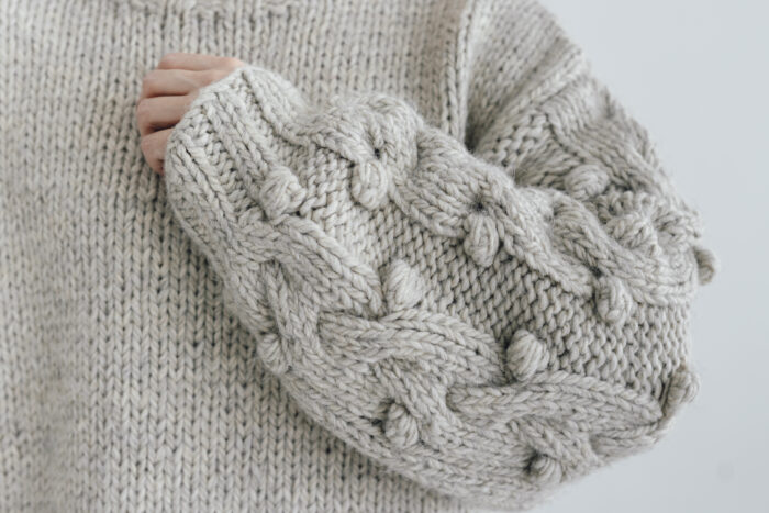 予約 G1104 HAND  KNITTING HARVEST KNIT PULL OVER light gray 9月中〜9月末 5