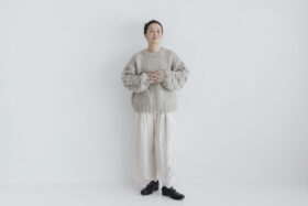 予約 G1104 HAND  KNITTING HARVEST KNIT PULL OVER light gray 9月中〜9月末 6